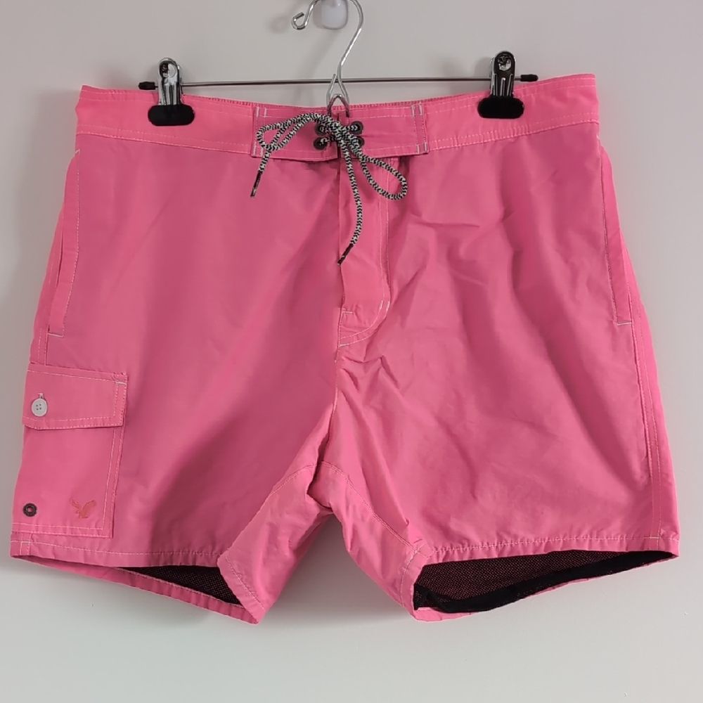 American Eagle Outfitters Bright Pink Swim Shorts